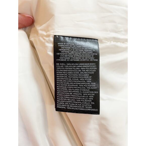 The North Face White Puffer Vest White Logo Medium - Picture 6 of 10